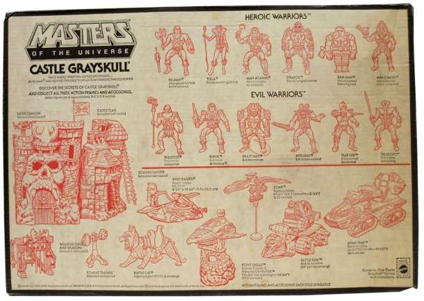 Castle Grayskull Masters of the Universe Box Back
