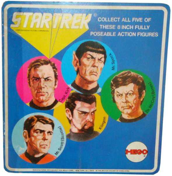 Mego Star Trek 5 Face Card Back
