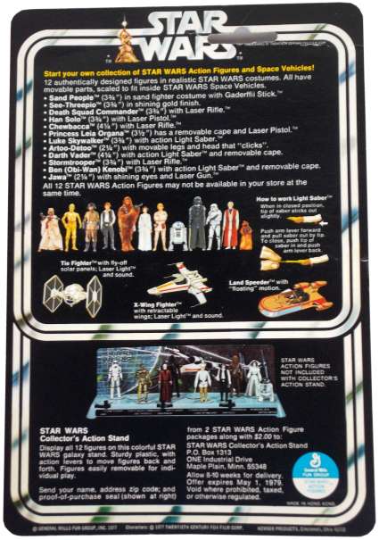 Ben Kenobi Star Wars Kenner Card Back